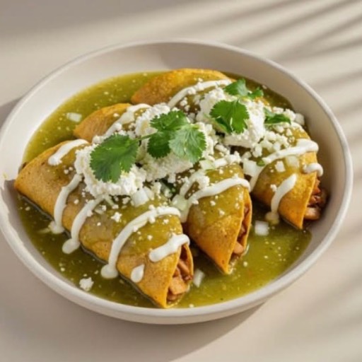 Enchiladas verdes.