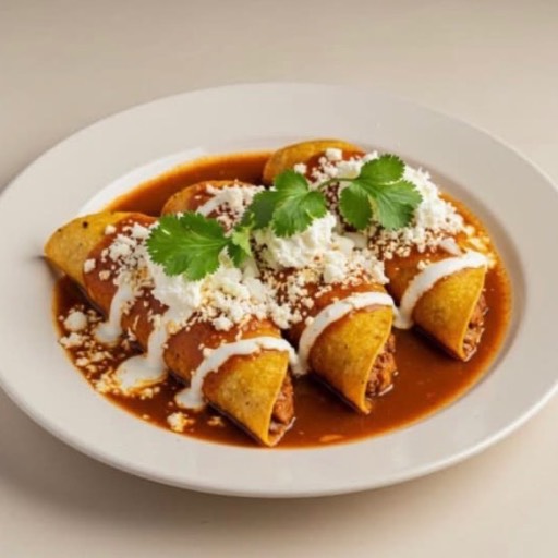 Enchiladas rojas.