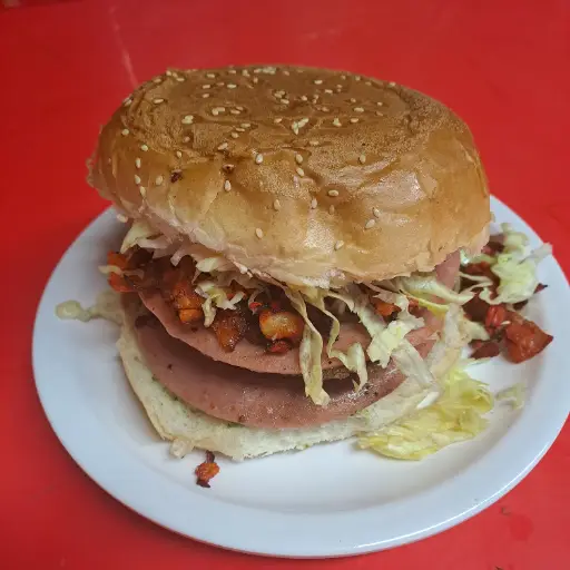 Hamburguesa doble con trompo 