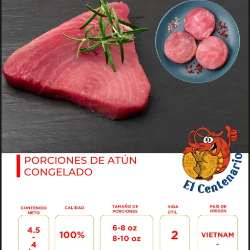 ATUN IMPORTADO 5 KILOS. Porciones 250 gr.