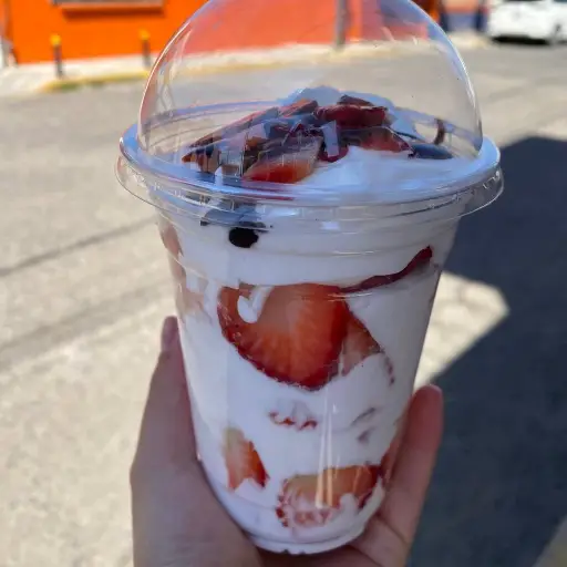 Fresas con crema
