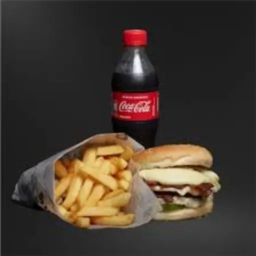 SUMALE PAPAS Y GASEOSA A TU HAMBURGUESA