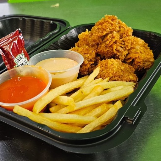 Snack pack 5 boneless + papas