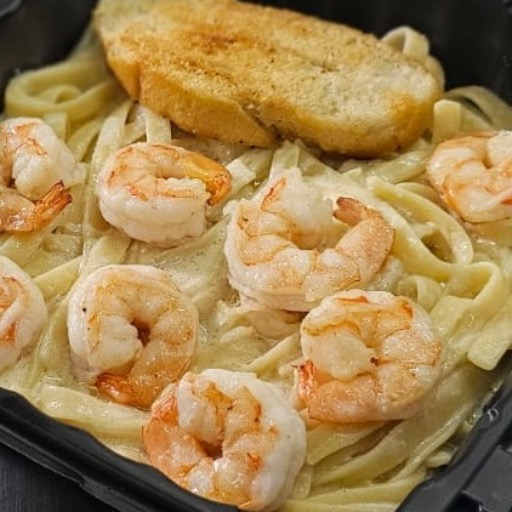Pasta con camarones + 2 extras 