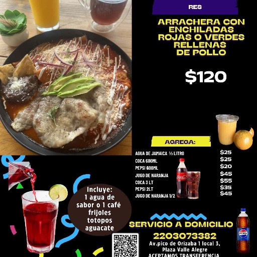 ARRACHERA CON ENCHILADAS