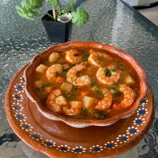 Caldo de camarón 