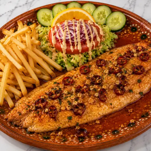 Filete de pescado al ajillo 