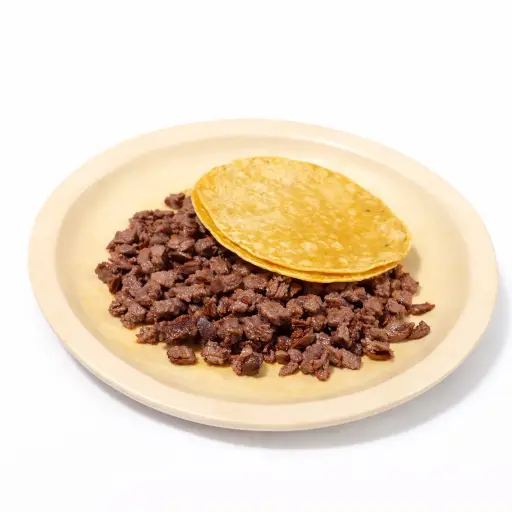 Taco de arrachera en maíz