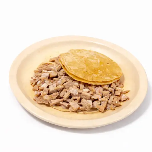 Taco de chuleta en maíz