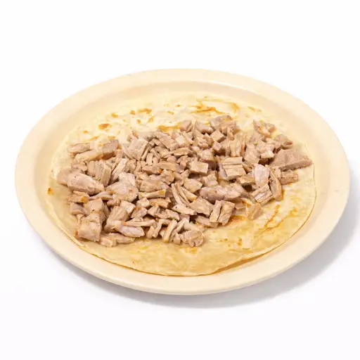 Taco de chuleta en harina