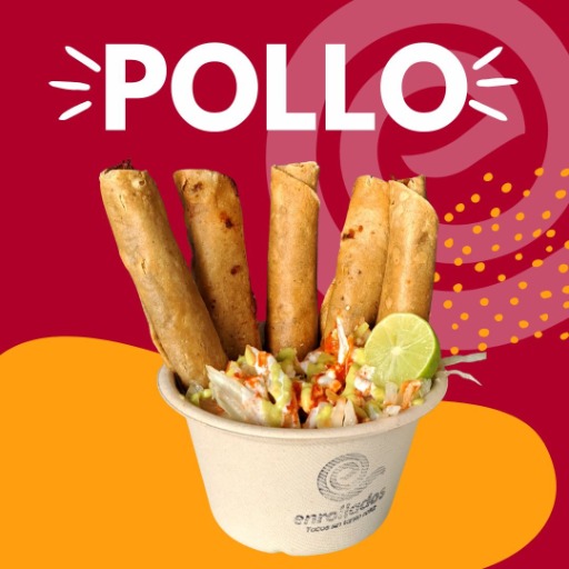 Orden de tacos dorados de pollo.