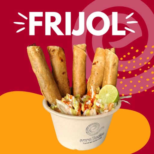 Orden de tacos dorados de frijoles