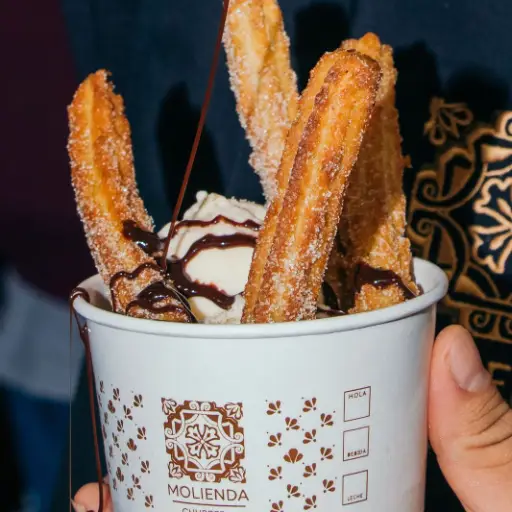 Churros con Helado