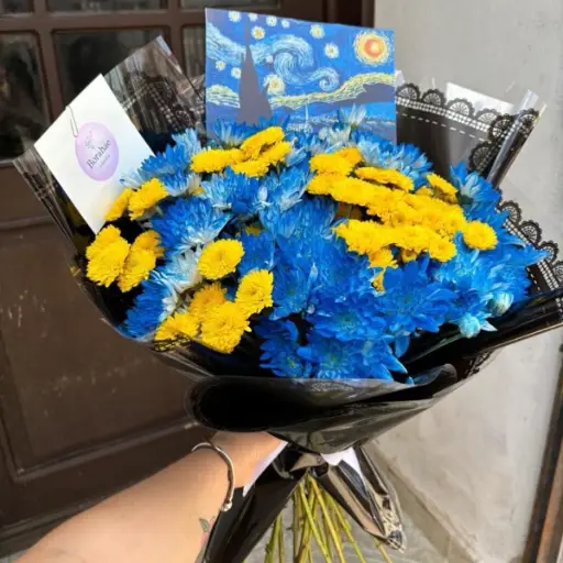 Noche estrellada de margaritas