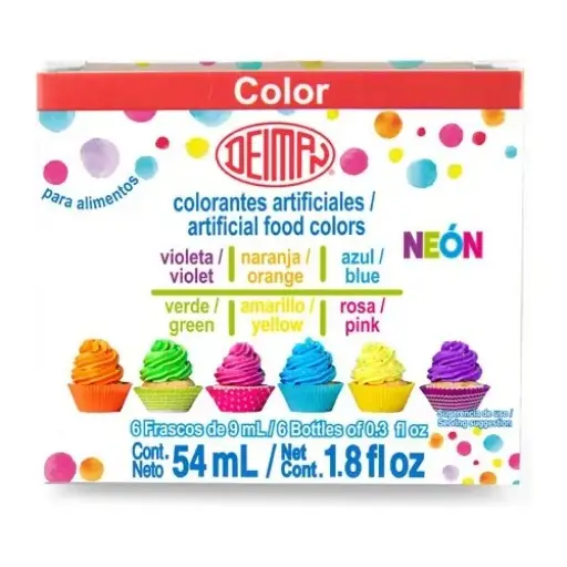 Cajita multicolor neon 54ml deiman