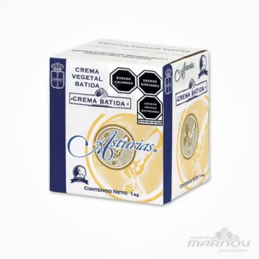 Crema vegetal batida 1 kg asturias