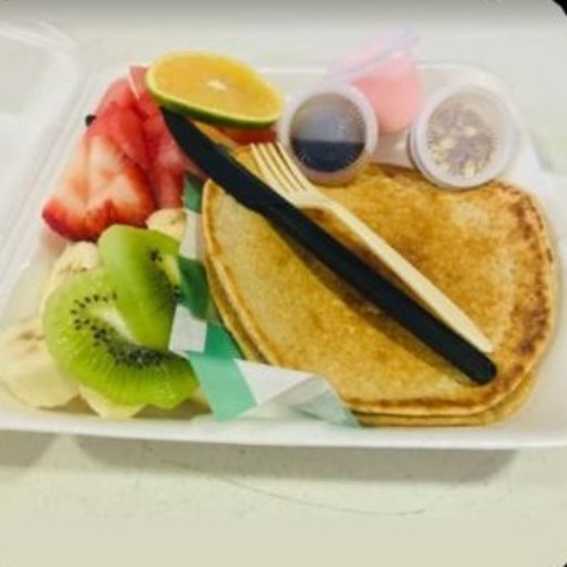 Hotcakes de avena + Fruta