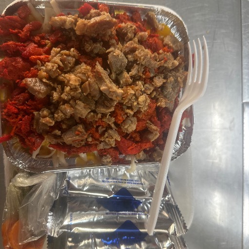 Papá asada con carne 