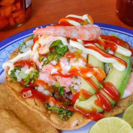 Tostadas de camarón 