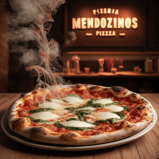 Pizza Margarita con orilla rellena de queso 