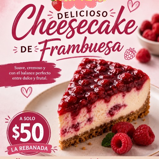 Cheesecake de frambuesa 