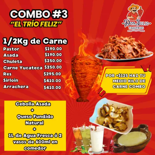 Combo #3 “El Trío Feliz”