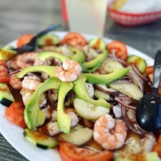 ENSALADA DE MARISCOS MIXTA (CAMARON, CARCOL, PULPO, JAIBA)