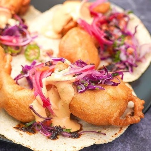 ORDEN D 3 TACOS DE CAMARON  O PESCADO CAPEADO ESTILO ENSENADA 