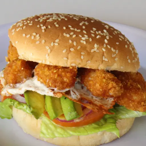 HAMBURGUESA CAMARON A LA EMPANIZADO