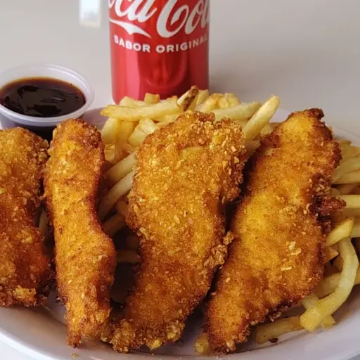 8- PQ TIRAS DE POLLO EMPANIZADAS