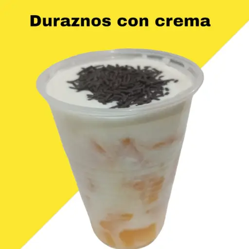 Duraznos con crema