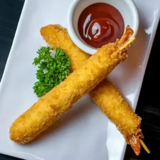 Kushiague de camarón con queso