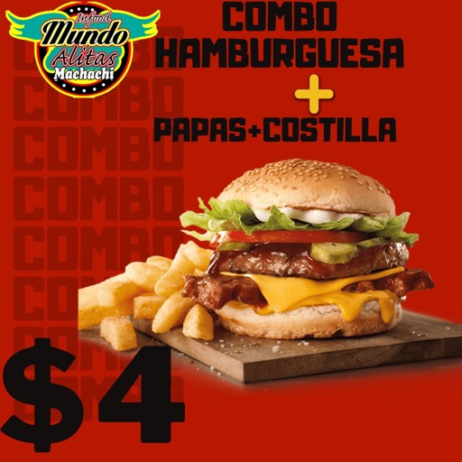 Hamburguesa costilla bbq