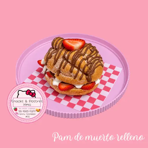 Pan de muerto relleno. 