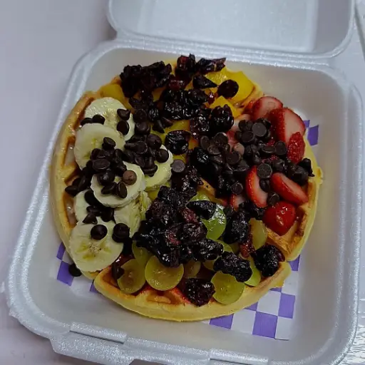 Waffle con Fruta. 🍓