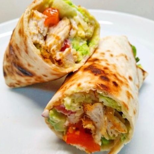 Burrito de fajitas de pollo
