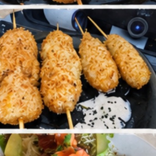 BROCHETAS CAMARÓN CON FILADELFIA