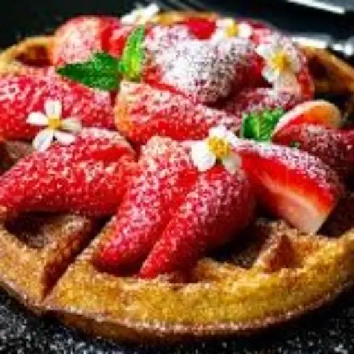 WAFFLE RELLENO DE FRESAS