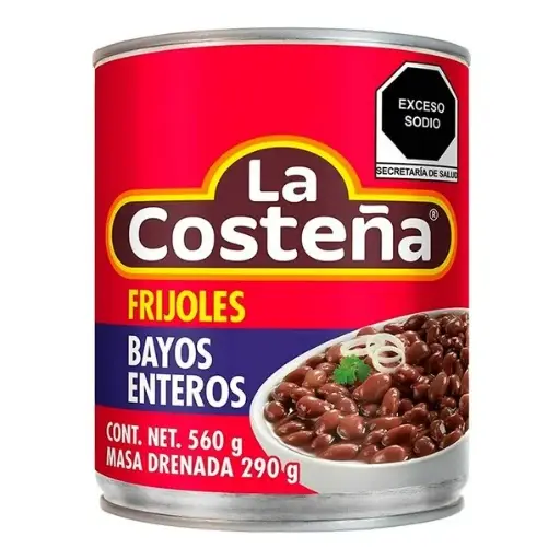 Frijol Bayo Entero Costeña 560g