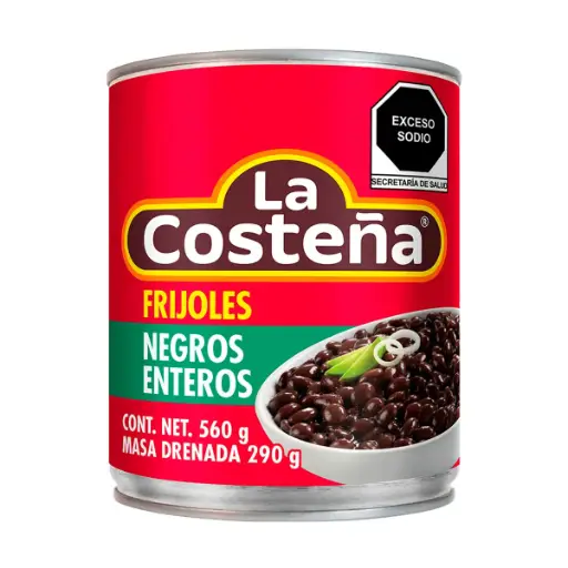 Frijol Negro Entero Costeña 560g