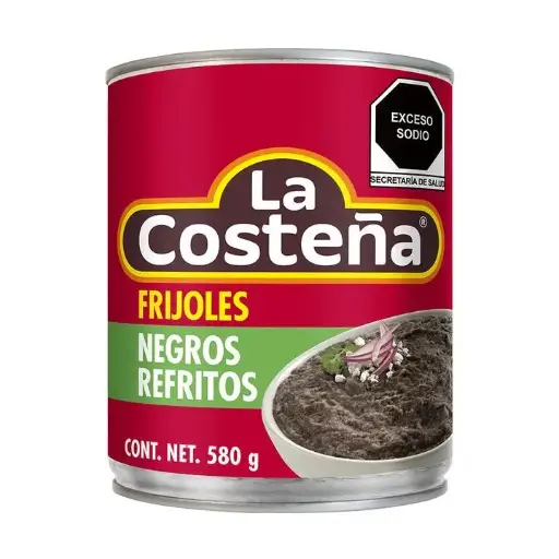 Frijol Negro Refrito Costeña 580g