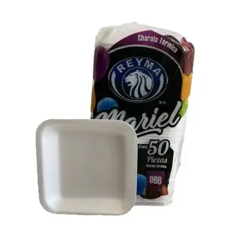 Charola 066 cuadrada / 50pza