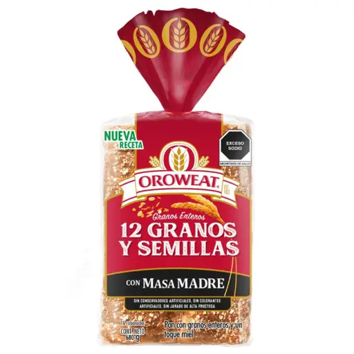 Pan 12 granos oroweat 680g