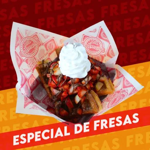 Waffle Especial de Fresas 